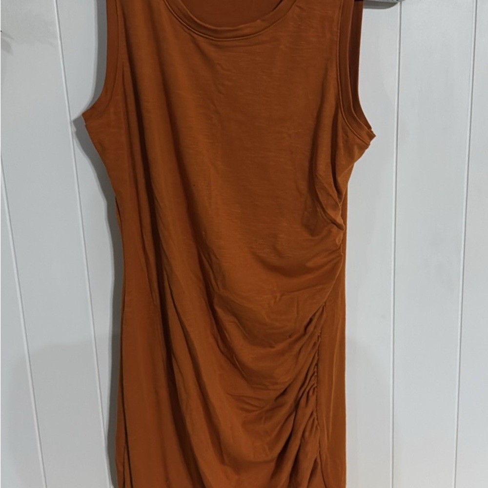 Rust Orange Sleeveless Dress